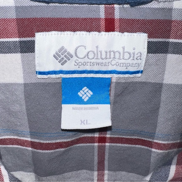 Columbia Button Up Adult XL Mens Multicolor Plaid Long Sleeve 100% Cotton Shirt - Picture 3 of 16